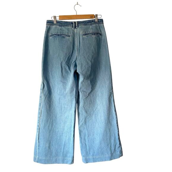 Something Navy Revolve Two Toned Wide Leg Jeans size 30 Slit leg - Picture 5 of 8